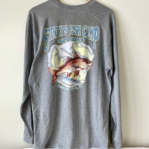 Stinky’s Fish Camp Long Sleeve Men's Shirt XL - Picture 4 of 5